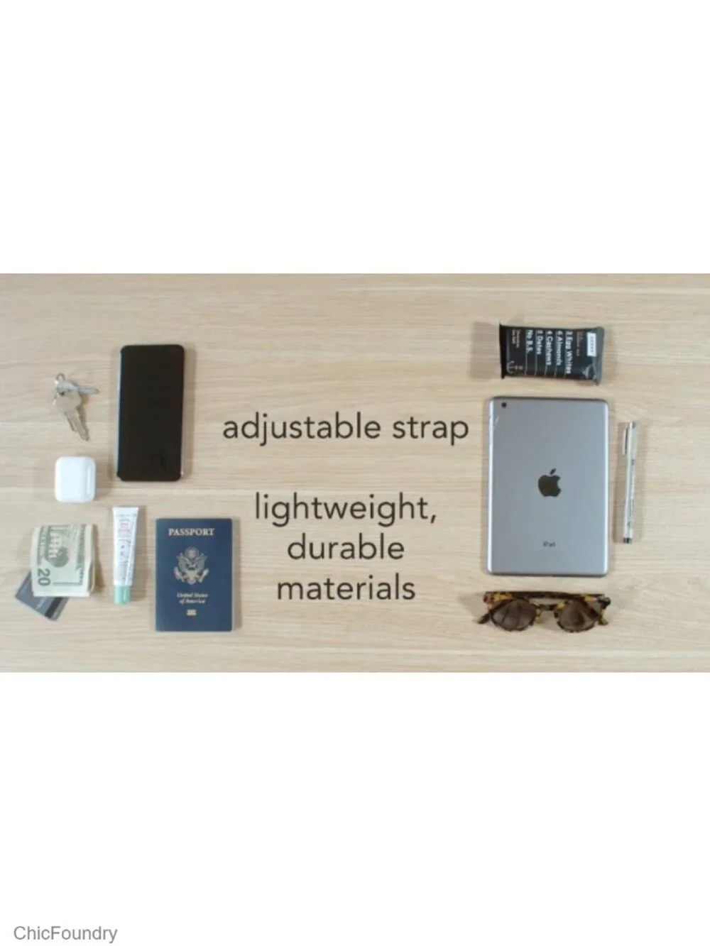 Lightweight Nylon Crossbody Bag with RFID Wristlet